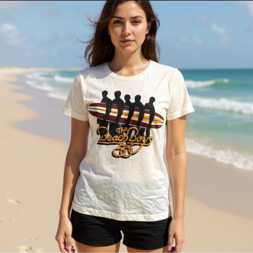 Roxy Beach Boys Limited Edition White Short Sleeve Tee 2015